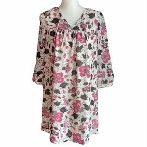 Loft Peasant Flower Lined Dress XS